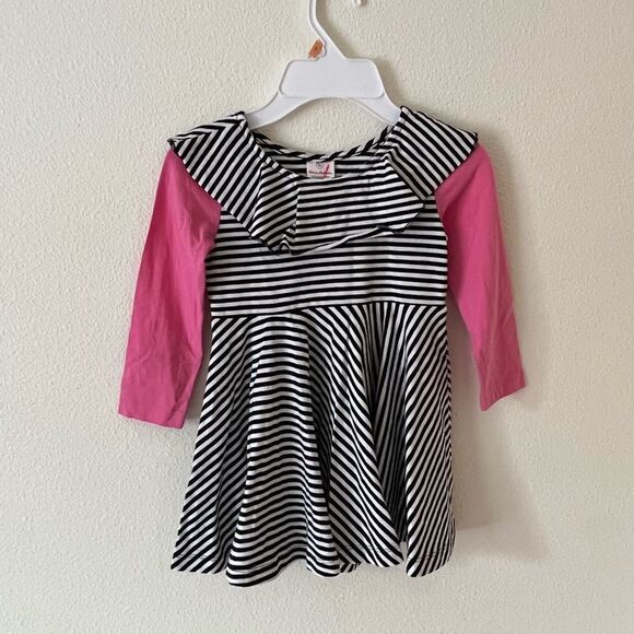 Hanna Andersson striped pink  dress size 90/3 t - Picture 1 of 3
